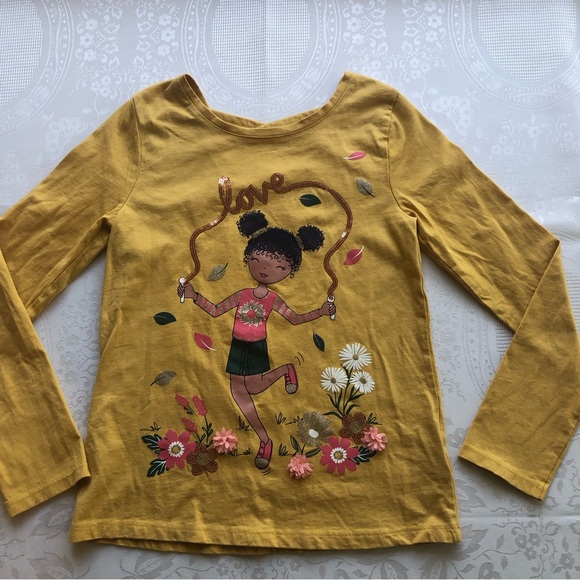 Cynthia Rowley Girls Size M (7-8) Yellow Long Sleeves Shirt Crisscross Back Top - Picture 14 of 15